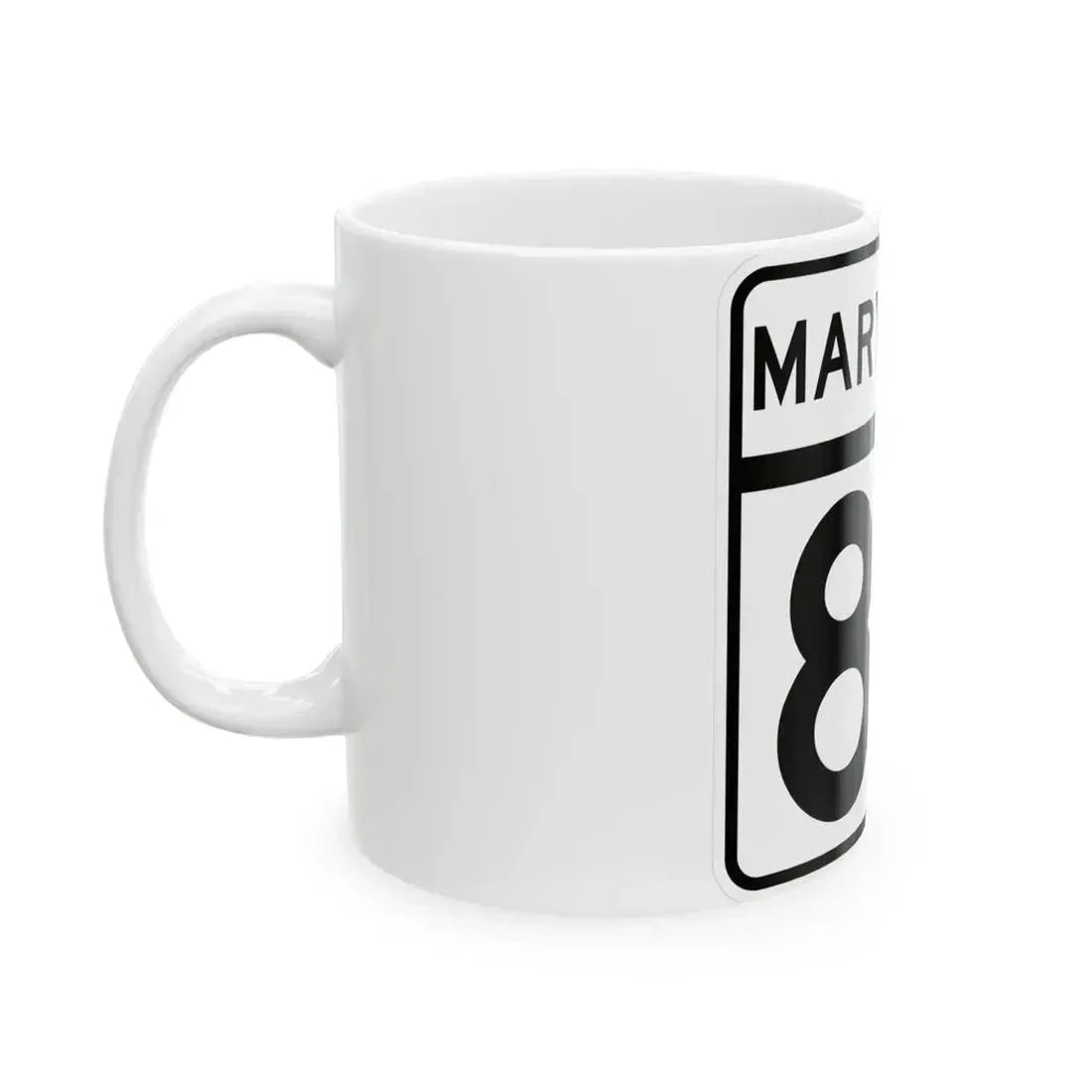 MD Route 83 (Maryland) (Road Sign) White Coffee Mug - Go Mug Yourself