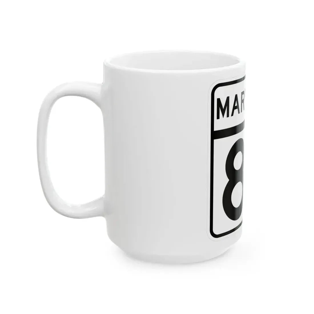MD Route 83 (Maryland) (Road Sign) White Coffee Mug - Go Mug Yourself