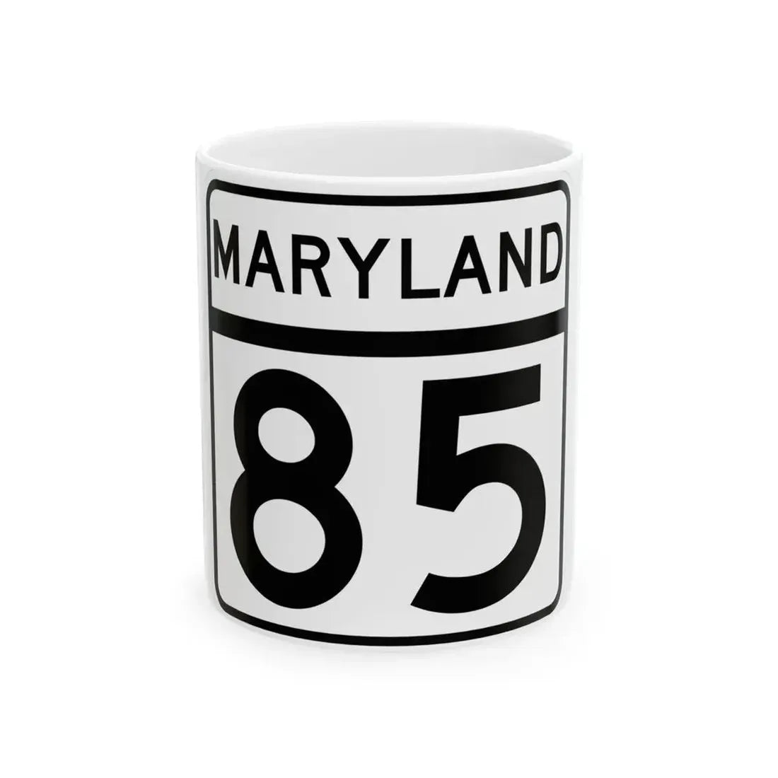 MD Route 85 (Maryland) (Road Sign) White Coffee Mug 11oz - Go Mug Yourself