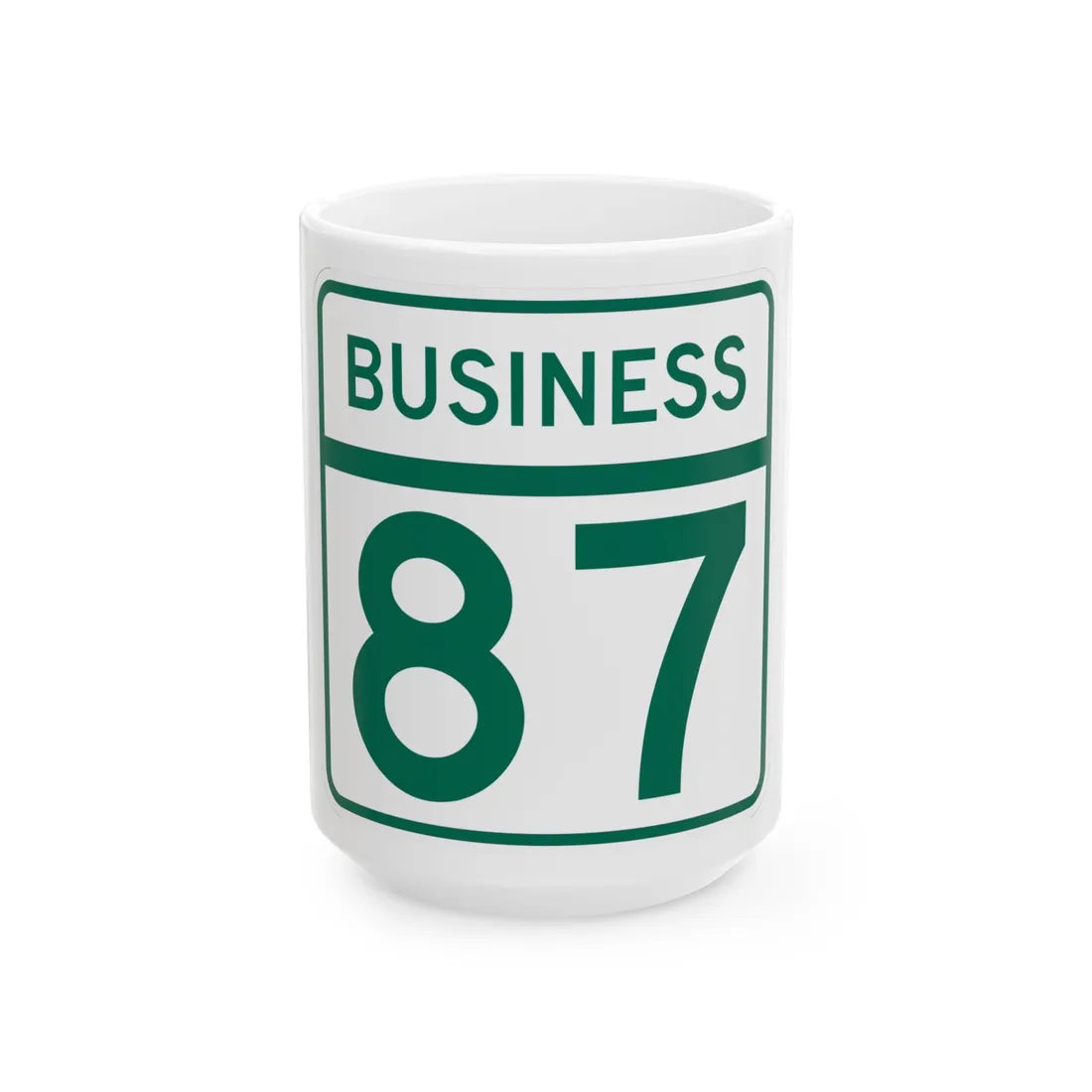 MD Route 87 Business (Maryland) (Road Sign) White Coffee Mug 15oz - Go Mug Yourself