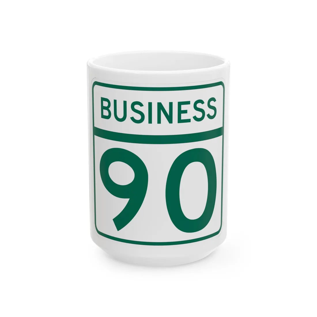 MD Route 90 Business (Maryland) (Road Sign) White Coffee Mug 15oz - Go Mug Yourself