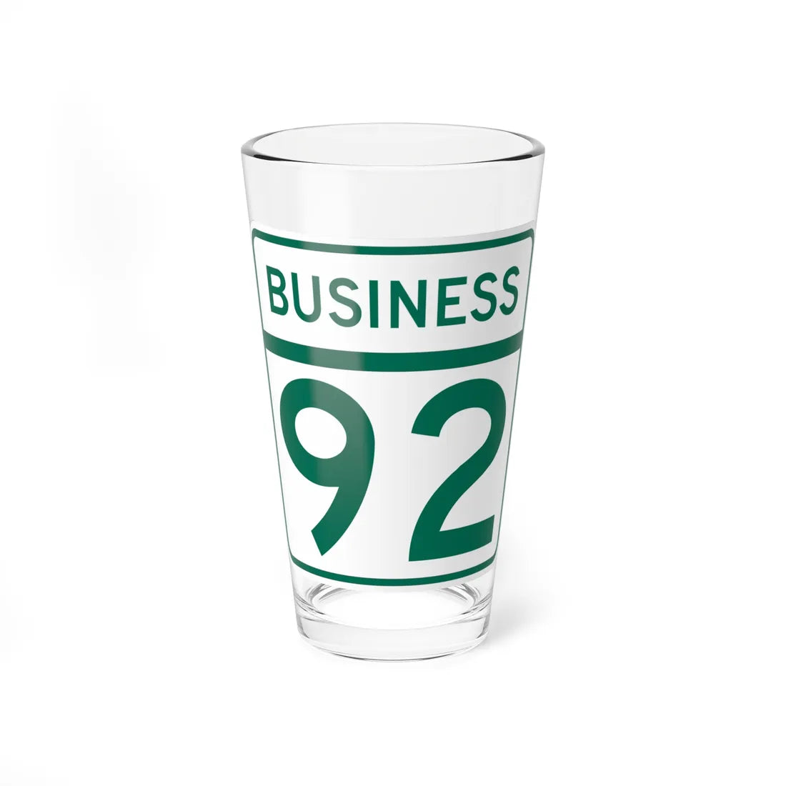 MD Route 92 Business (Maryland) (Road Sign) Pint Glass 16oz - Go Mug Yourself