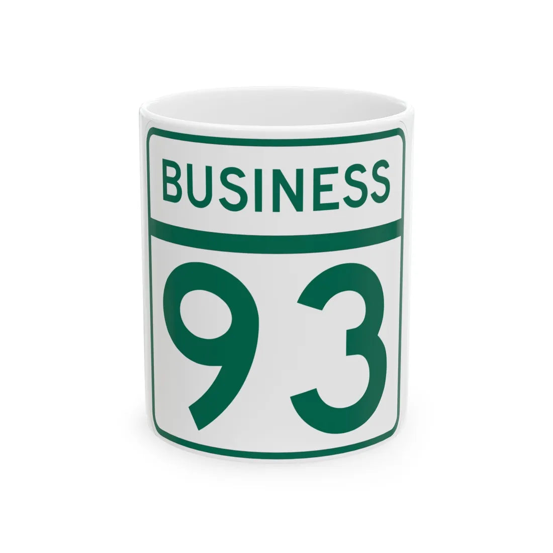 MD Route 93 Business (Maryland) (Road Sign) White Coffee Mug 11oz - Go Mug Yourself