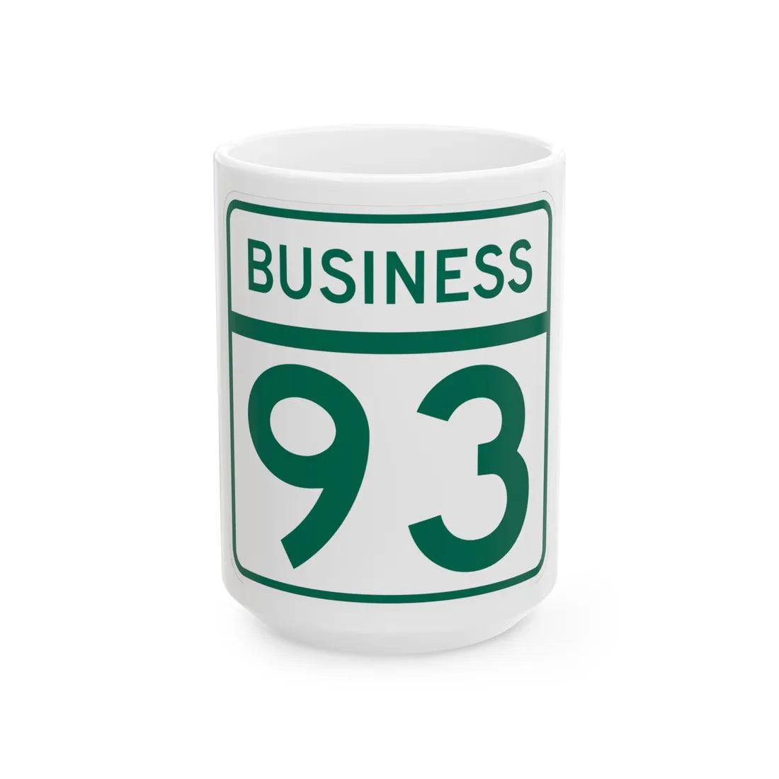 MD Route 93 Business (Maryland) (Road Sign) White Coffee Mug 15oz - Go Mug Yourself