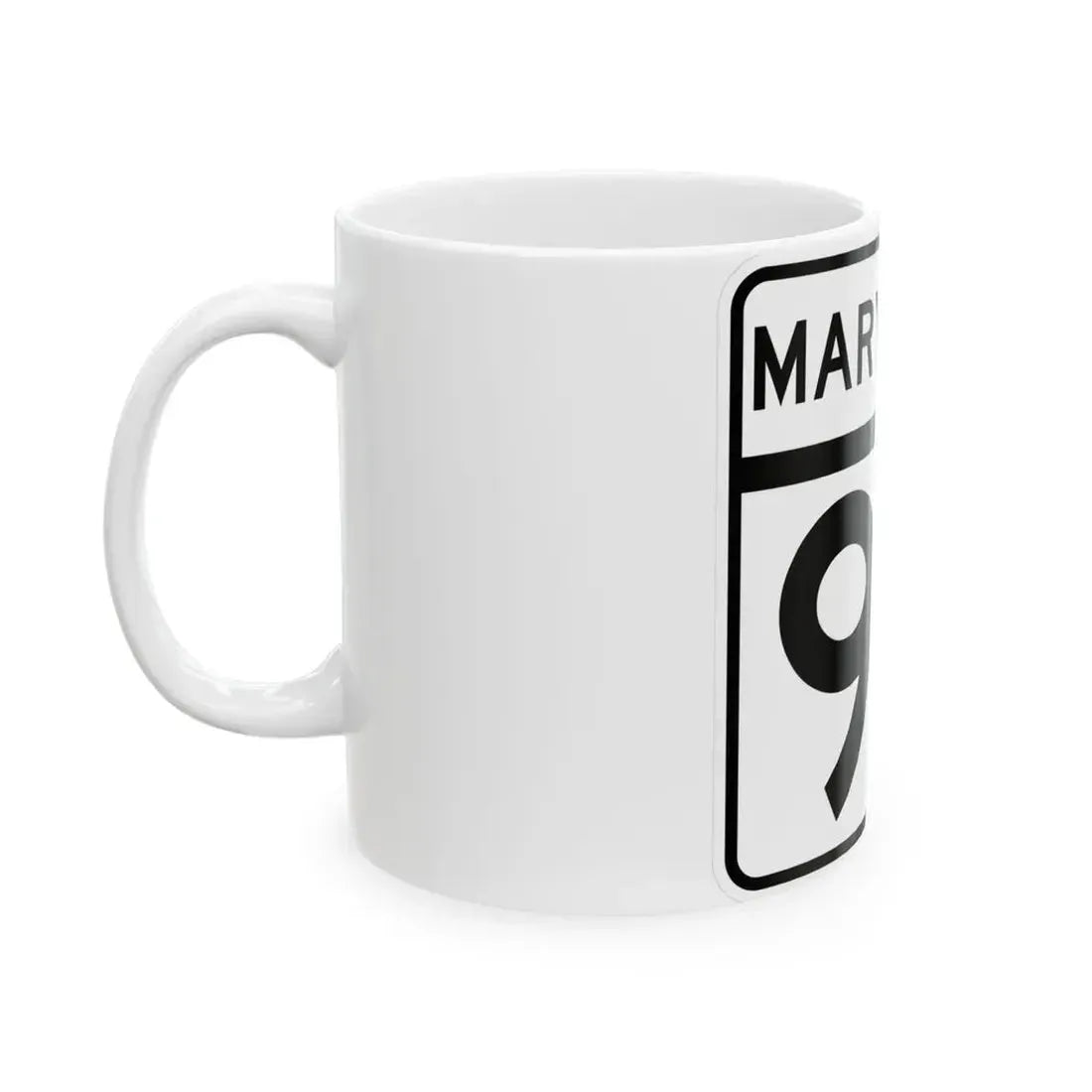 MD Route 93 (Maryland) (Road Sign) White Coffee Mug - Go Mug Yourself