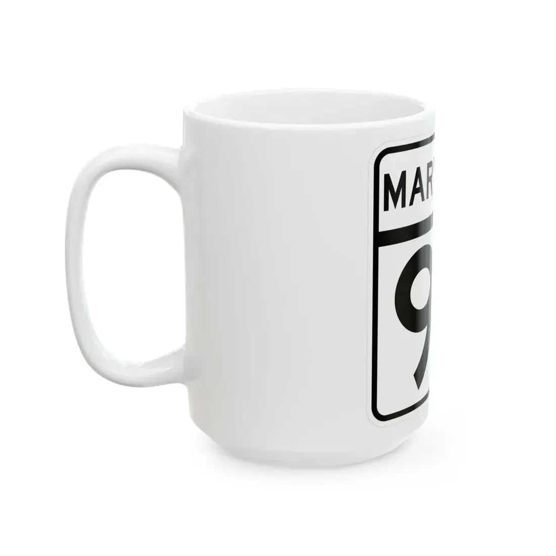 MD Route 93 (Maryland) (Road Sign) White Coffee Mug - Go Mug Yourself