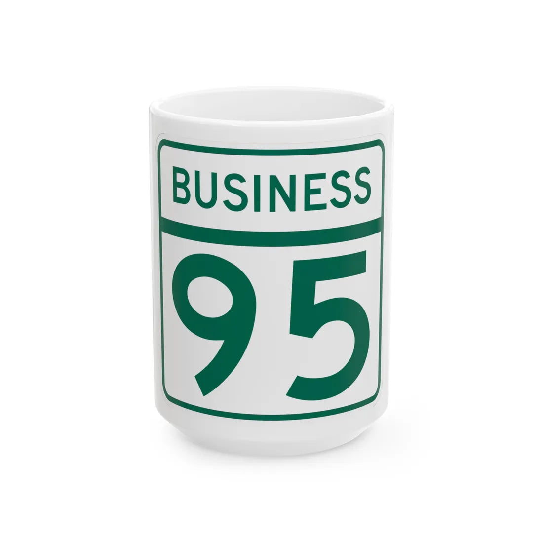 MD Route 95 Business (Maryland) (Road Sign) White Coffee Mug 15oz - Go Mug Yourself