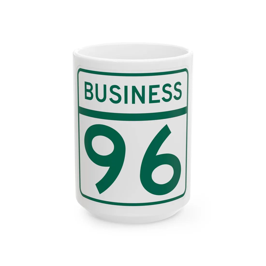 MD Route 96 Business (Maryland) (Road Sign) White Coffee Mug 15oz - Go Mug Yourself