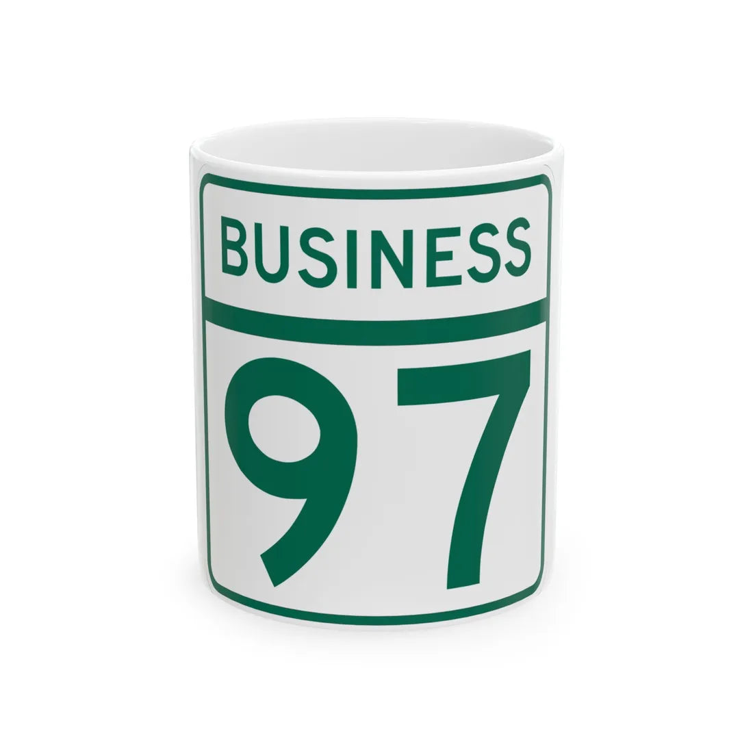 MD Route 97 Business (Maryland) (Road Sign) White Coffee Mug 11oz - Go Mug Yourself