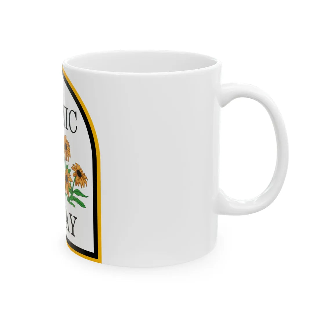 MD scenic byway (Maryland) (Road Sign) White Coffee Mug - Go Mug Yourself
