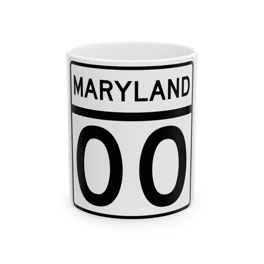 MD template (Maryland) (Road Sign) White Coffee Mug 11oz - Go Mug Yourself