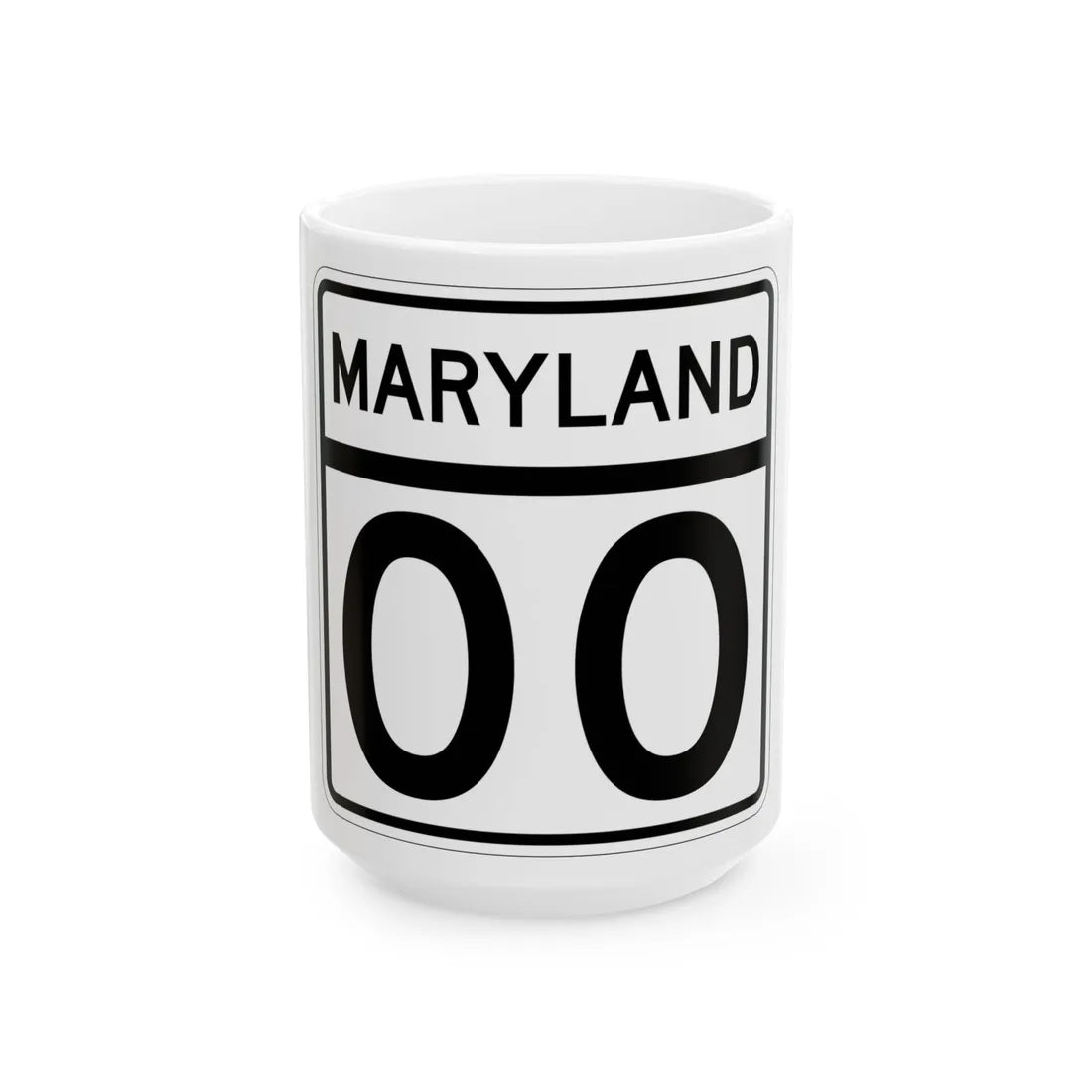 MD template (Maryland) (Road Sign) White Coffee Mug 15oz - Go Mug Yourself