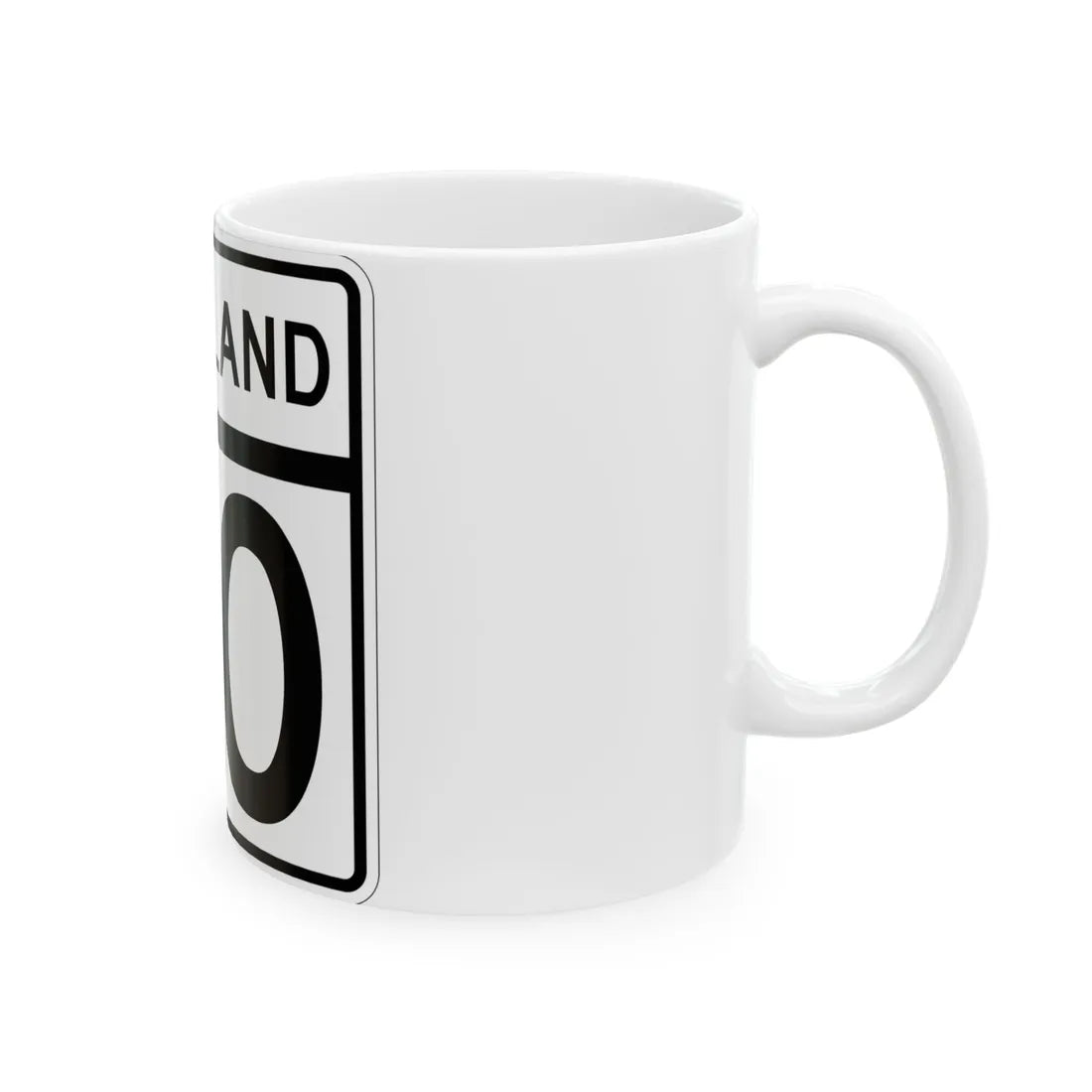 MD template (Maryland) (Road Sign) White Coffee Mug - Go Mug Yourself