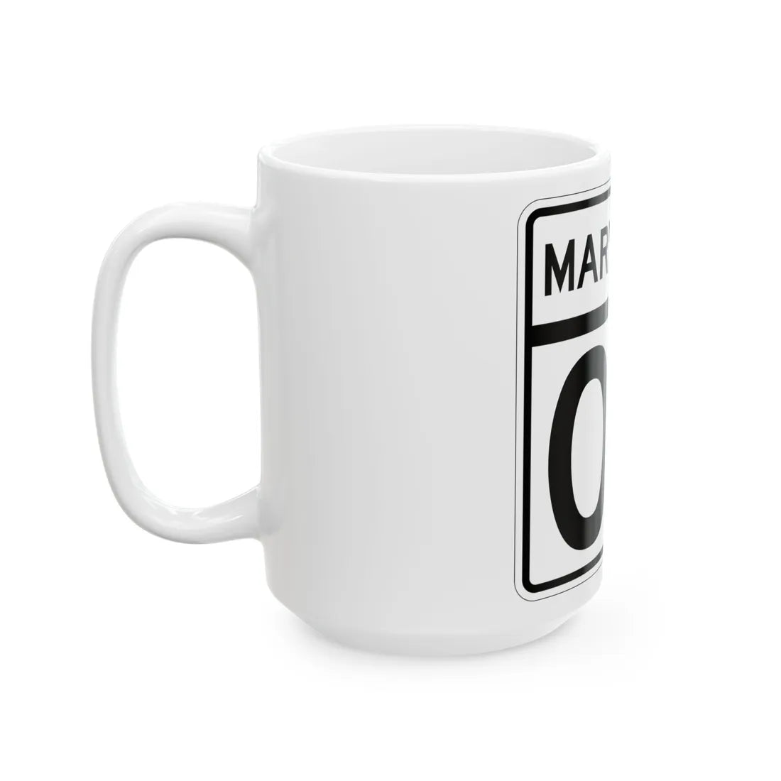 MD template (Maryland) (Road Sign) White Coffee Mug - Go Mug Yourself
