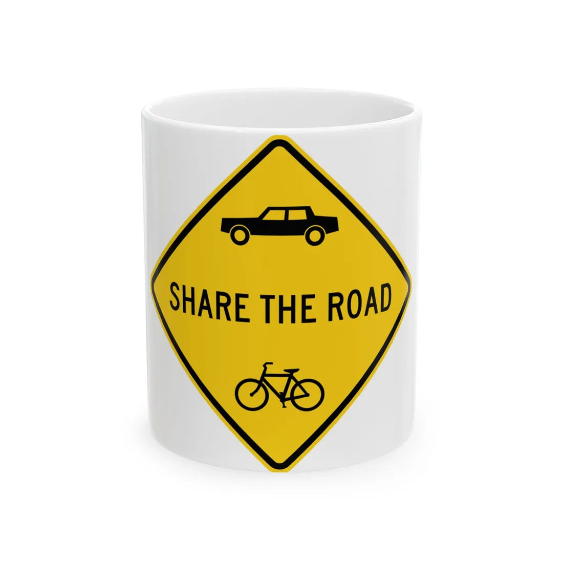 MDDOT W16-1A (Maryland) (Road Sign) White Coffee Mug 11oz - Go Mug Yourself