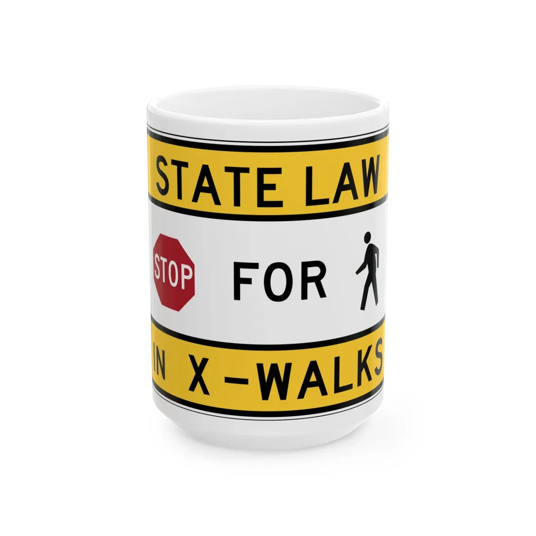 MDSHA R1-6A1 (Maryland) (Road Sign) White Coffee Mug 15oz - Go Mug Yourself