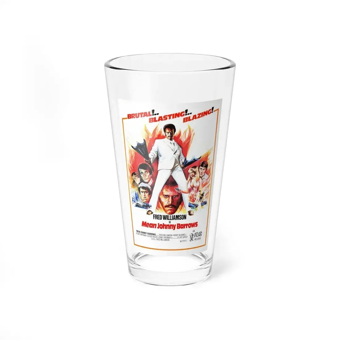 MEAN JOHNNY BARROWS 1976 Movie Poster - Pint Glass 16oz 16oz - Go Mug Yourself