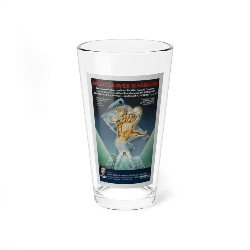 MEATCLEAVER MASSACRE 1976 Movie Poster - Pint Glass 16oz 16oz - Go Mug Yourself