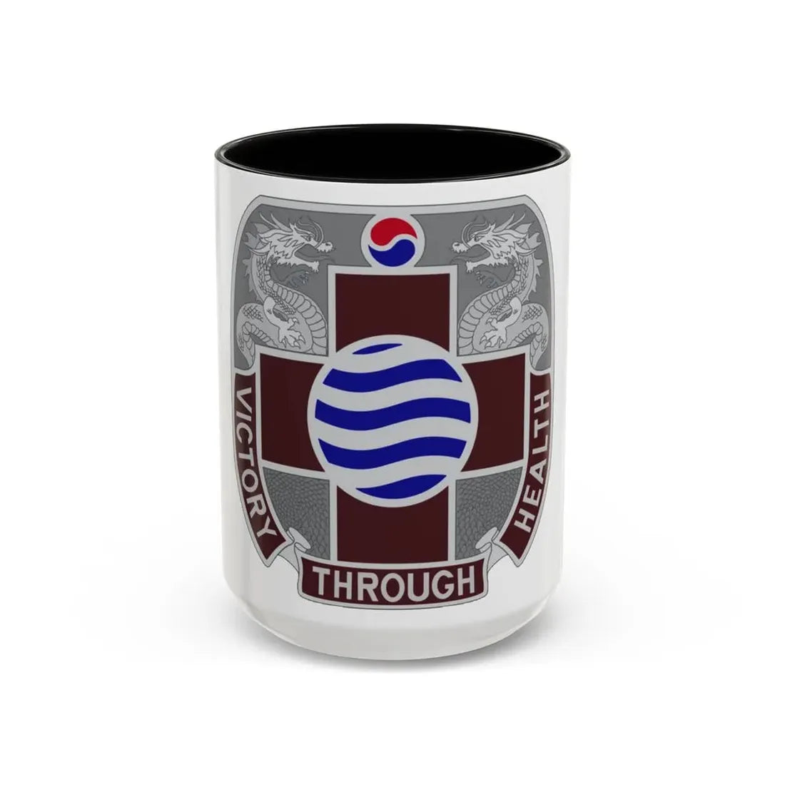 MEDDAC Korea US (U.S. Army) Accent Coffee Mug 15oz Black - Go Mug Yourself