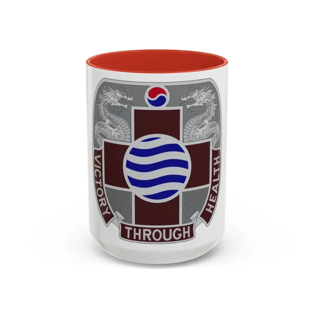 MEDDAC Korea US (U.S. Army) Accent Coffee Mug 15oz Red - Go Mug Yourself