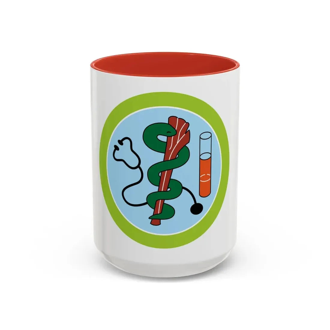 Medicine (Boy Scout Merit Badge) Accent Coffee Mug 15oz Red - Go Mug Yourself