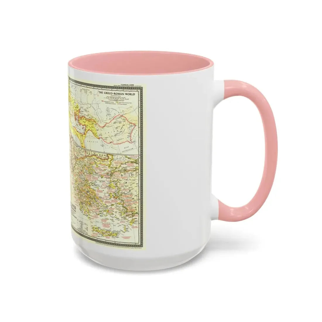 Mediterranean - Classical Lands (1949) (Map) Accent Coffee Mug - Go Mug Yourself