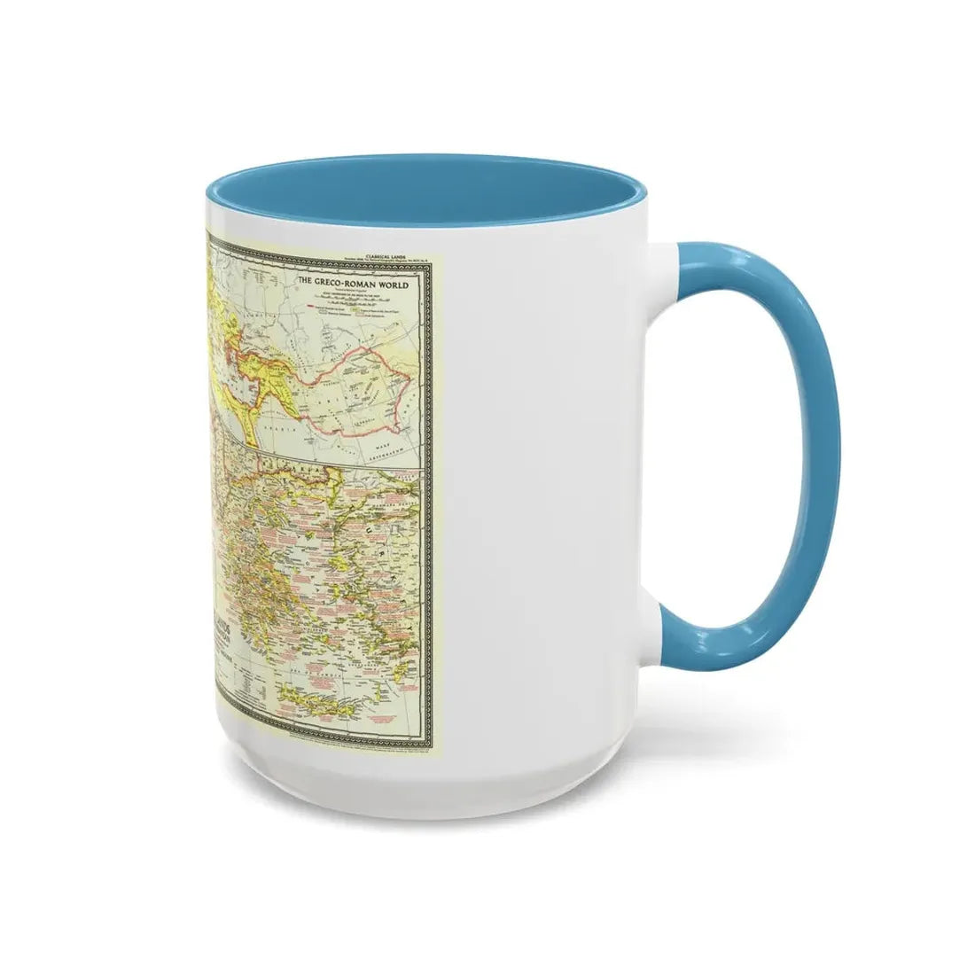 Mediterranean - Classical Lands (1949) (Map) Accent Coffee Mug - Go Mug Yourself