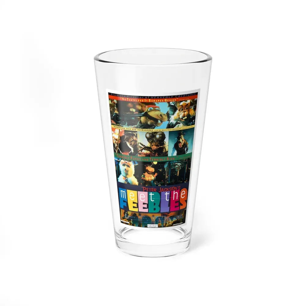 MEET THE FEEBLES 1989 Movie Poster - Pint Glass 16oz 16oz - Go Mug Yourself