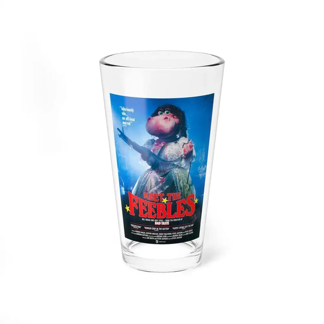 MEET THE FEEBLES (2) 1989 Movie Poster - Pint Glass 16oz 16oz - Go Mug Yourself