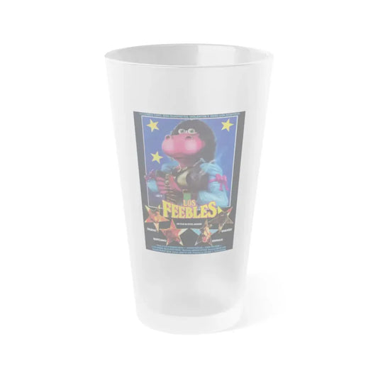 MEET THE FEEBLES (SPANISH) 1989 Movie Poster - Frosted Pint Glass 16oz 16oz Frosted - Go Mug Yourself