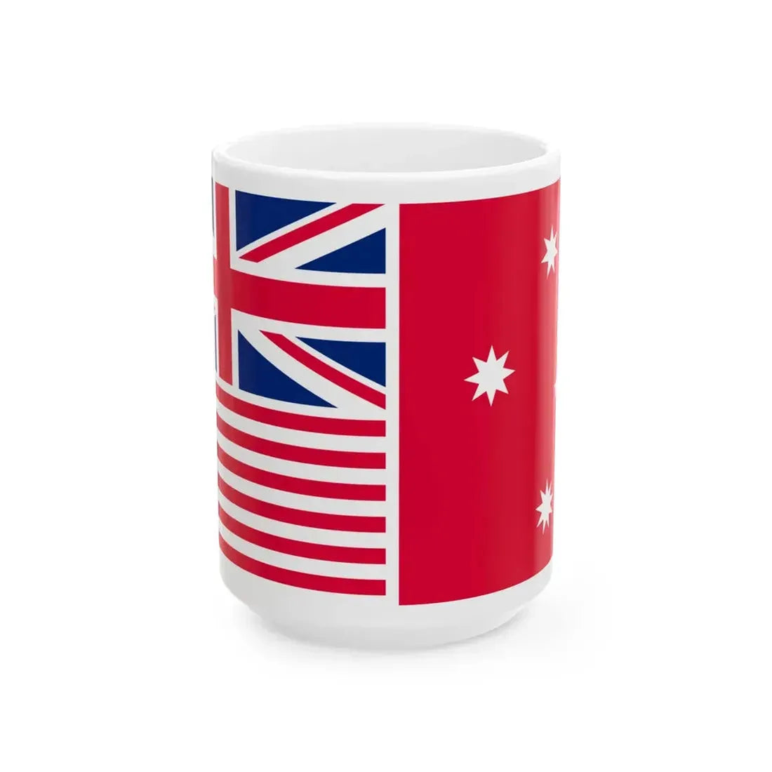 Melbourne Evening Herald flag red (Australia) White Coffee Mug 15oz - Go Mug Yourself