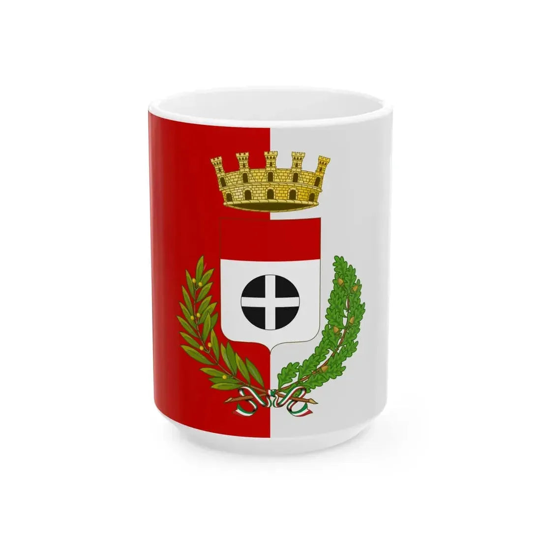 Melegnano-Bandiera (Italy) White Coffee Mug 15oz - Go Mug Yourself