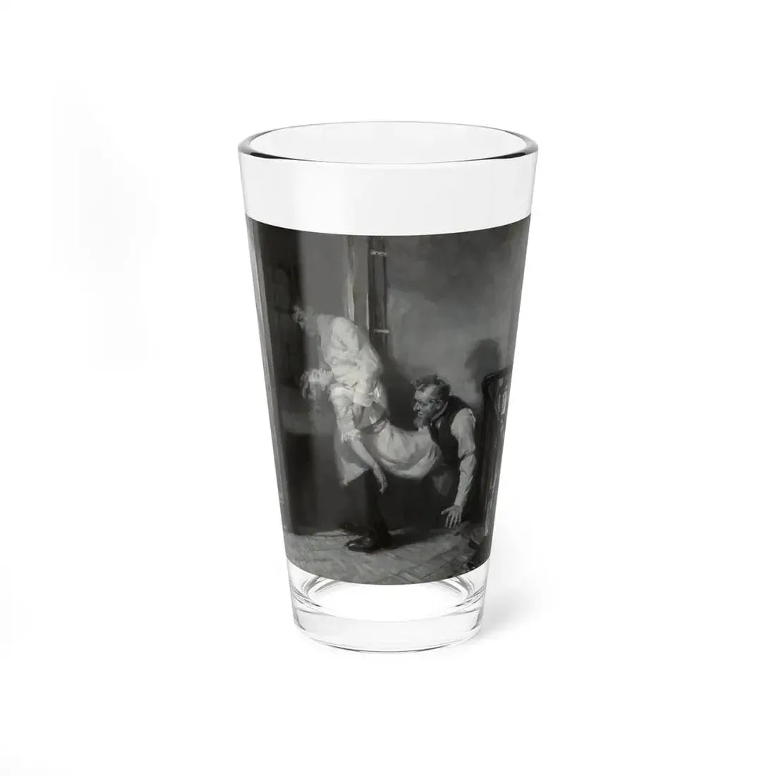 Men Carrying Woman Upstairs (Magazine Illustration) Pint Glass 16oz 16oz - Go Mug Yourself