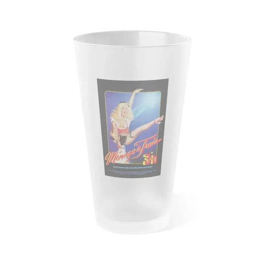 MENAGE A TROIS 1984 Movie Poster - Frosted Pint Glass 16oz 16oz Frosted - Go Mug Yourself