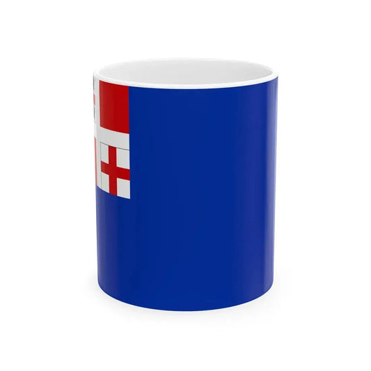 Merchant Flag and War Ensign of the Kingdom of Sardinia 1814-1816 (Italy) White Coffee Mug 11oz - Go Mug Yourself