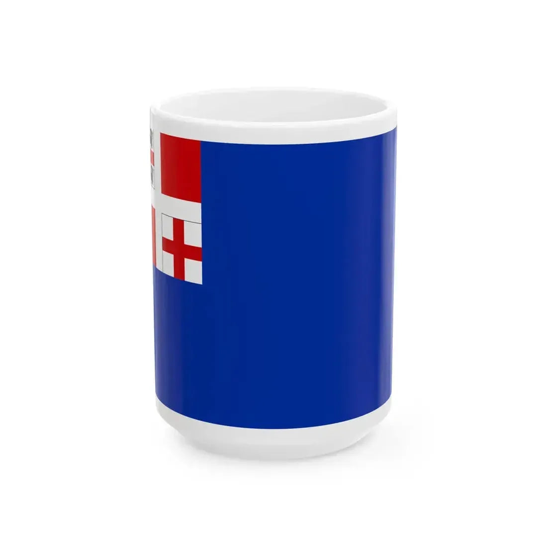 Merchant Flag and War Ensign of the Kingdom of Sardinia 1814-1816 (Italy) White Coffee Mug 15oz - Go Mug Yourself