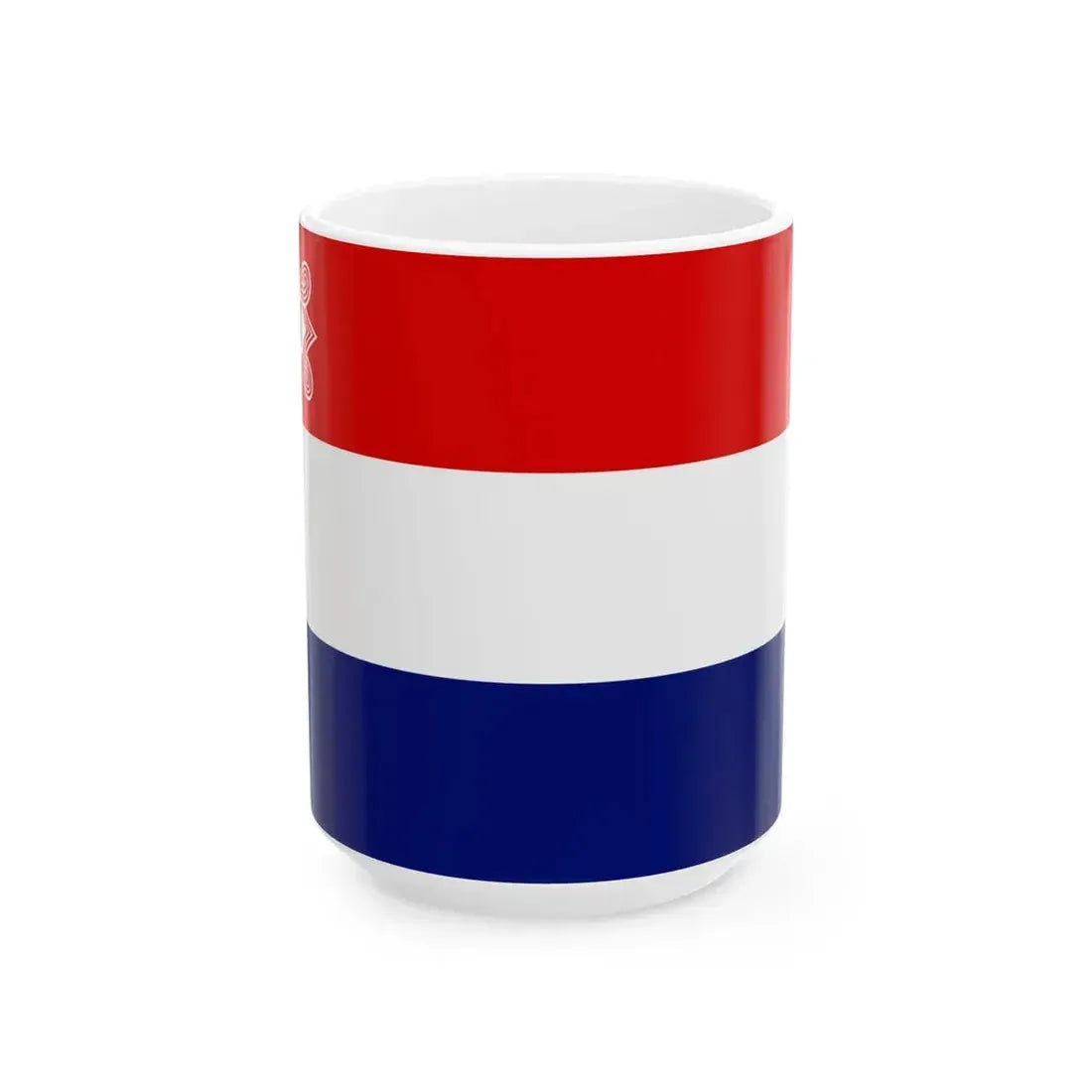 Merchant flag of the Independent State of Croatia (Croatia) White Coffee Mug 15oz - Go Mug Yourself