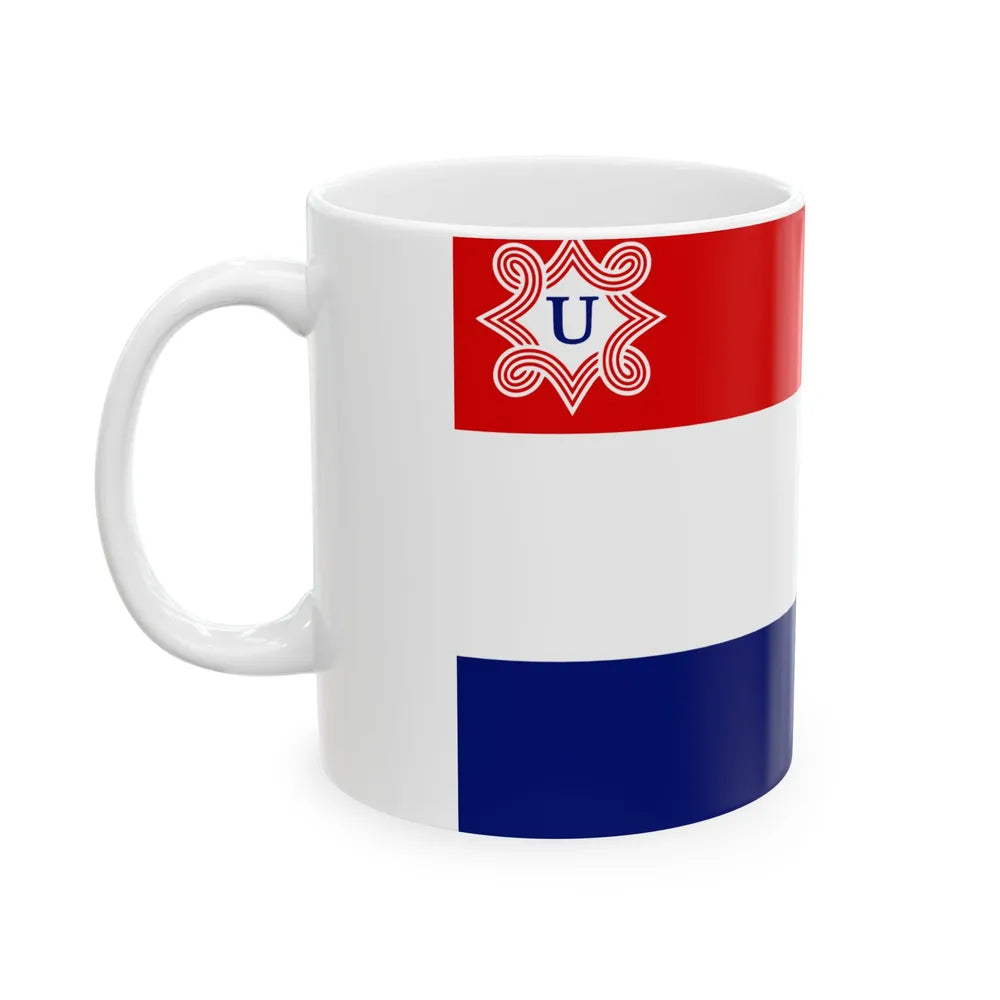 Merchant flag of the Independent State of Croatia (Croatia) White Coffee Mug - Go Mug Yourself