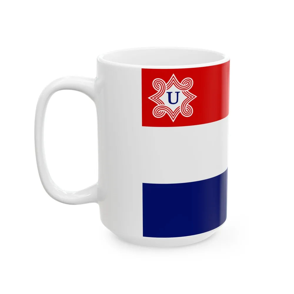 Merchant flag of the Independent State of Croatia (Croatia) White Coffee Mug - Go Mug Yourself