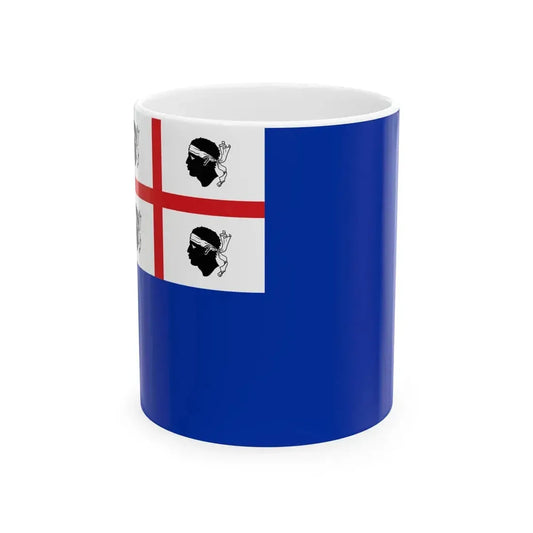 Merchant Flag of the Kingdom of Sardinia 1802-1814 (Italy) White Coffee Mug 11oz - Go Mug Yourself