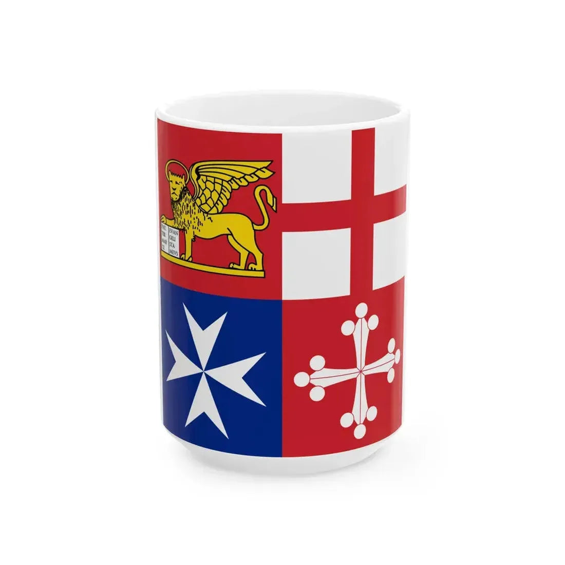 Merchant Naval Jack of Italy (Italy) White Coffee Mug 15oz - Go Mug Yourself