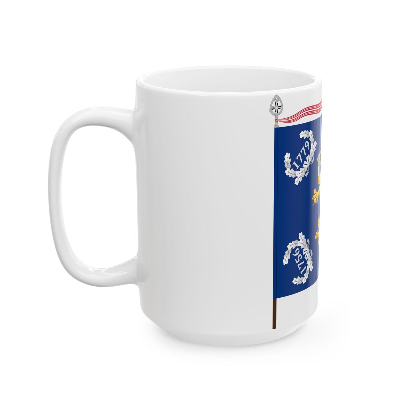 Merisotakoulun lippu (Finland) White Coffee Mug-Go Mug Yourself
