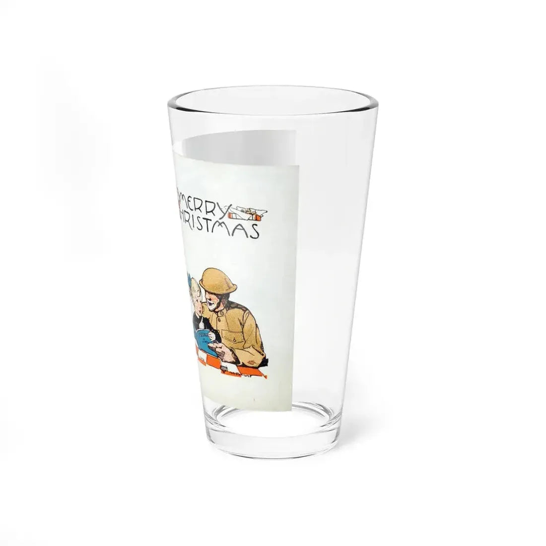 Merry Christmas, WWI in France, 1918, December 7 - Card (Magazine Illustration) Pint Glass 16oz - Go Mug Yourself