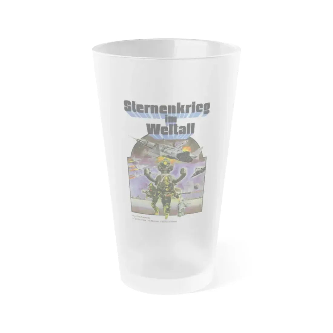 MESSAGE FROM SPACE (GERMAN) 1978 Movie Poster - Frosted Pint Glass 16oz 16oz Frosted - Go Mug Yourself