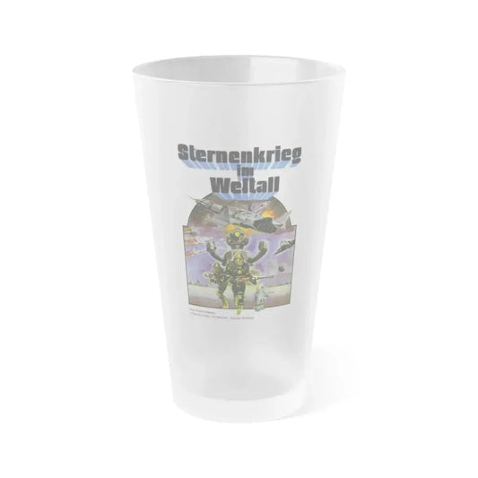 MESSAGE FROM SPACE (GERMAN) 1978 Movie Poster - Frosted Pint Glass 16oz 16oz Frosted - Go Mug Yourself