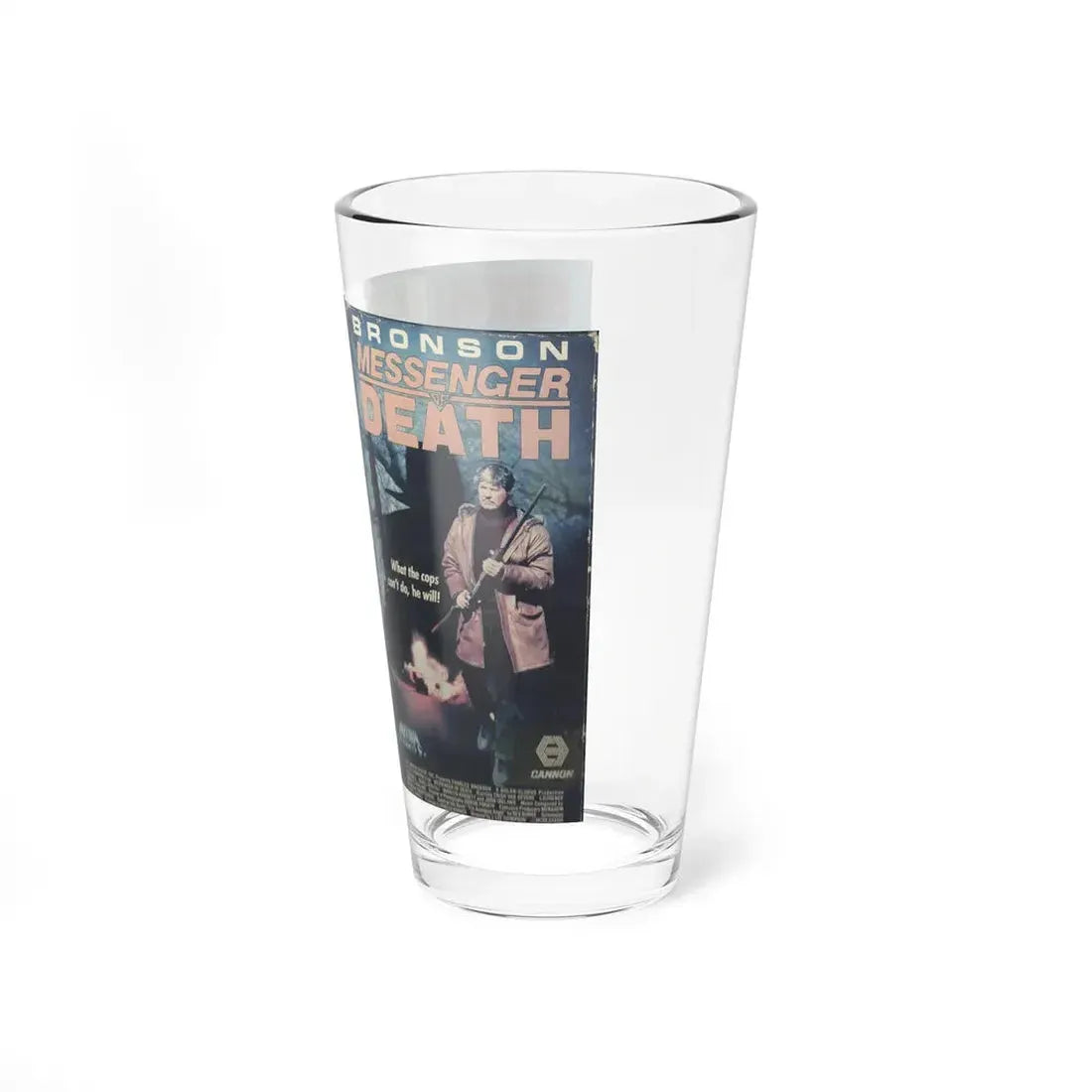 MESSENGER OF DEATH (VHS COVER) Pint Glass 16oz - Go Mug Yourself