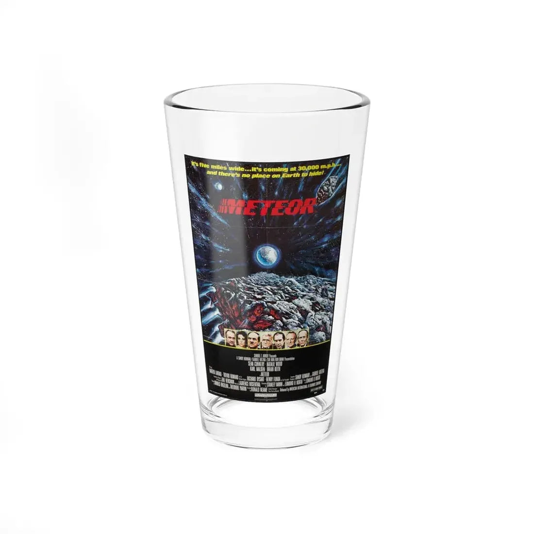 METEOR 1979 Movie Poster - Pint Glass 16oz 16oz - Go Mug Yourself