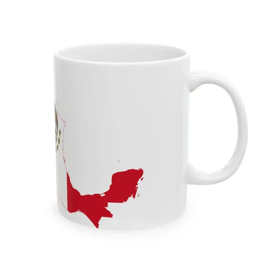 Mexico Flag Map (Mexico) White Coffee Mug - Go Mug Yourself