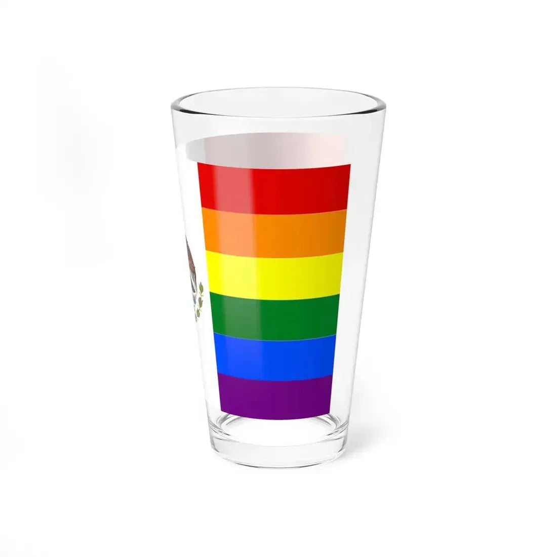 Mexico Gay flag (Mexico) Pint Glass 16oz - Go Mug Yourself