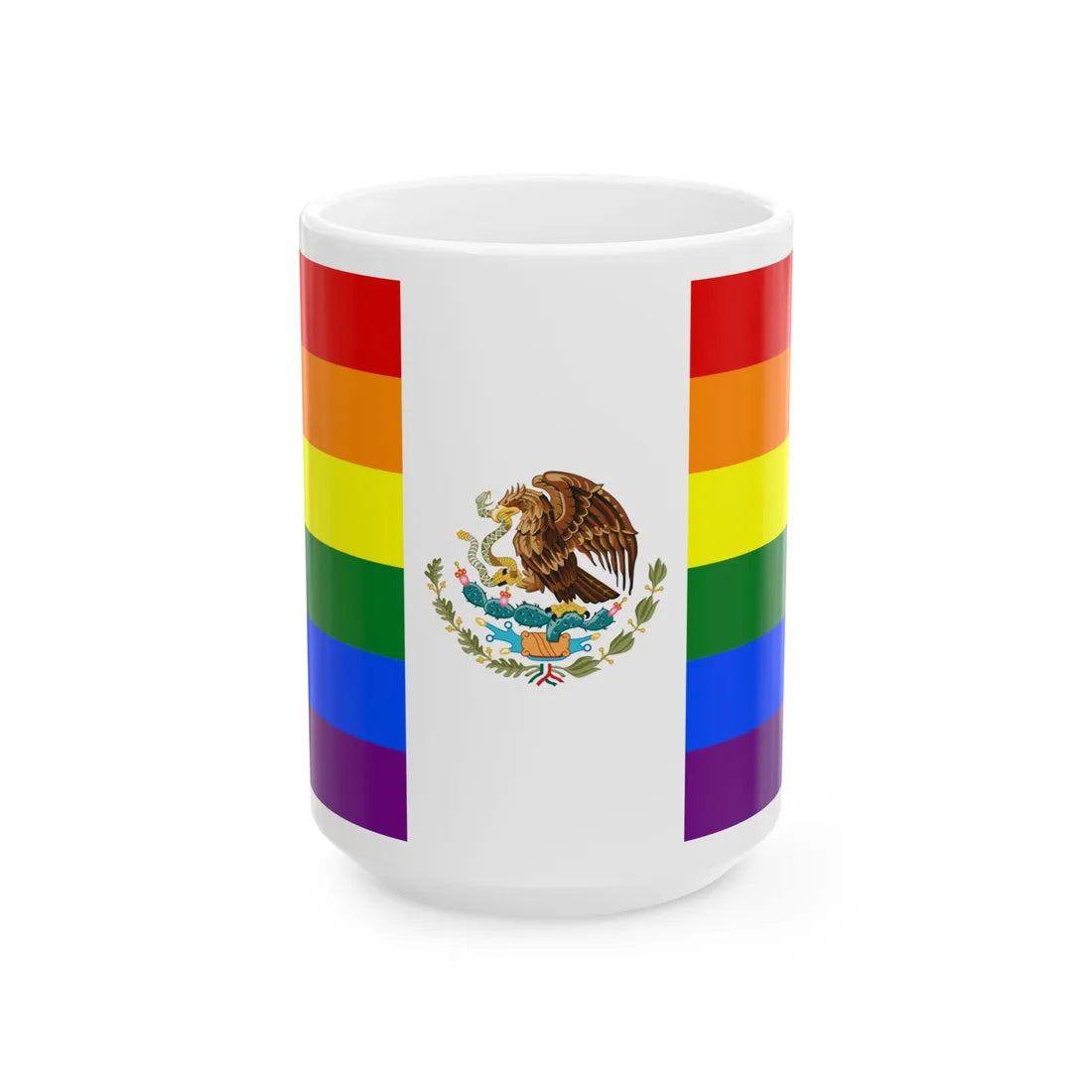 Mexico Gay flag (Mexico) White Coffee Mug 15oz - Go Mug Yourself